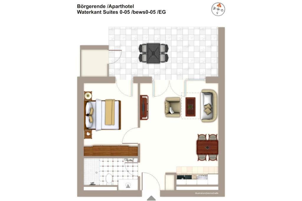 Waterkant Suite 0-05 Börgerende-Rethwisch エクステリア 写真